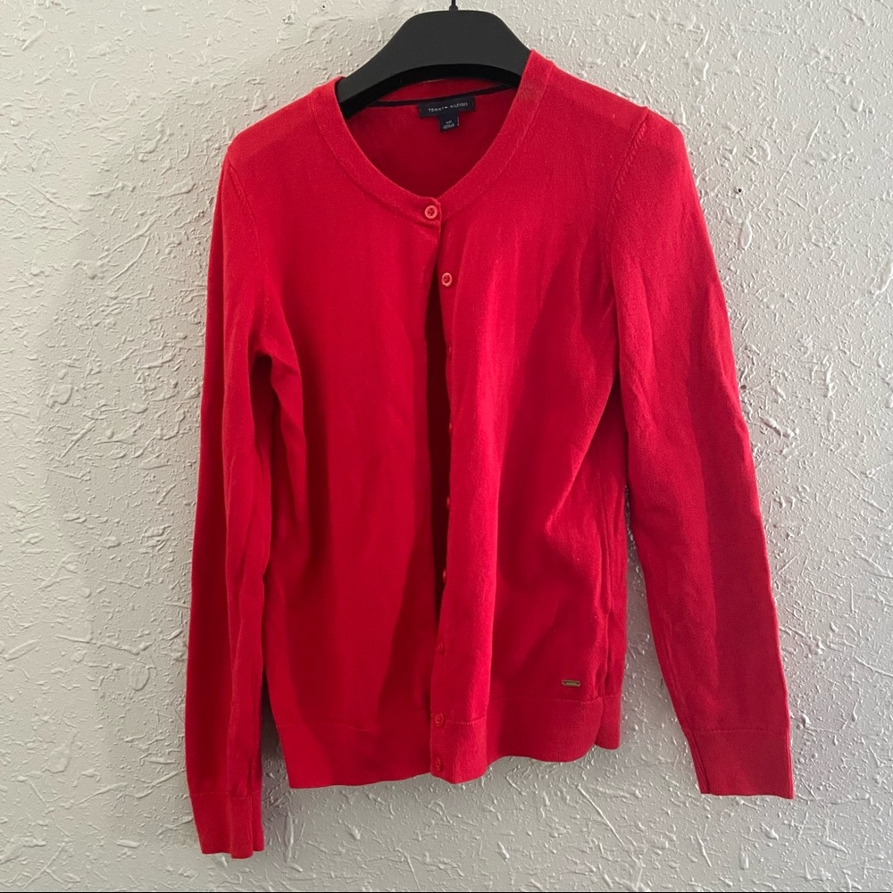TOMMY HILFIGER Red Cardigan